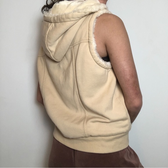 Tan Cozy Hoodie Vest! - Picture 2 of 5